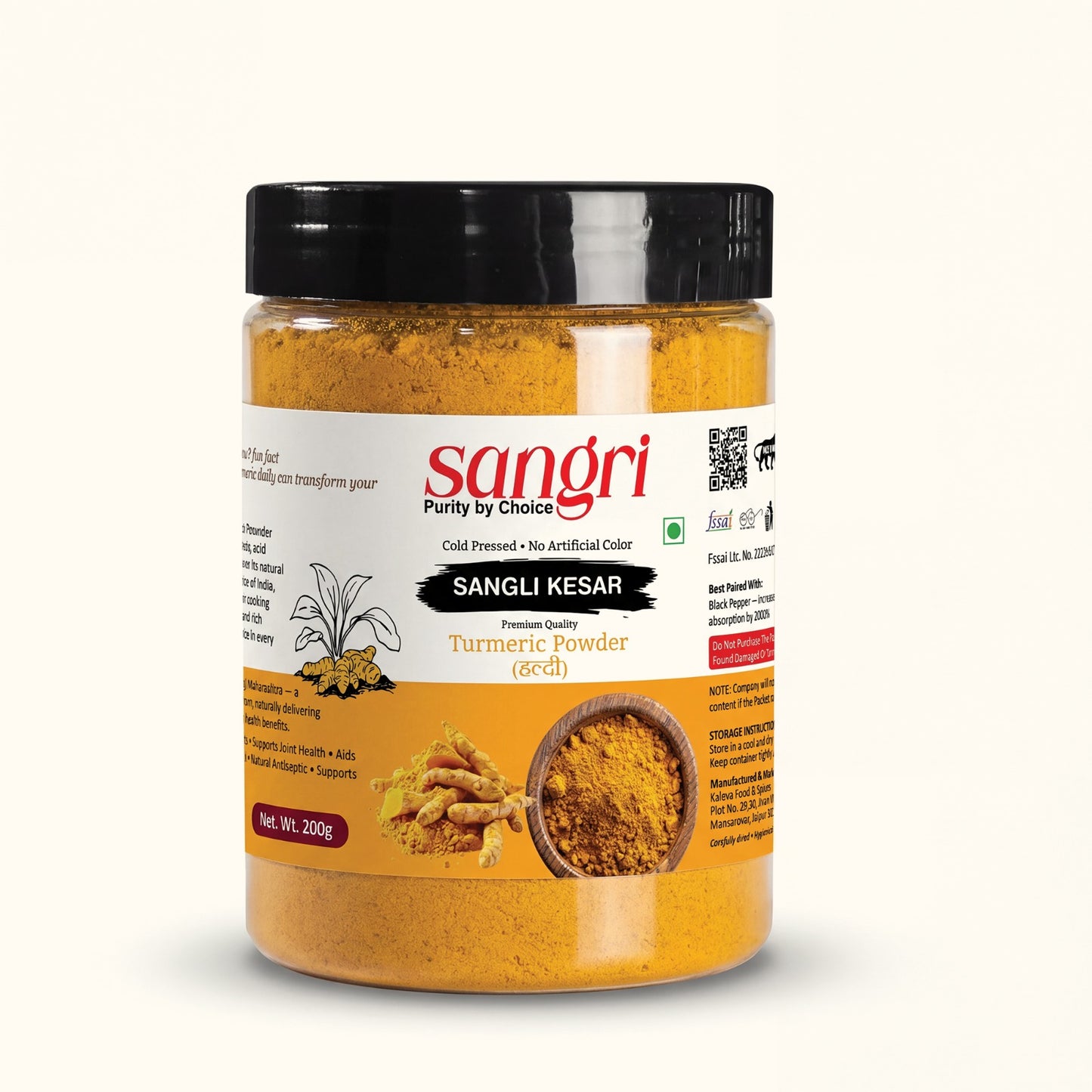 Sangli Kesar — Cold Pressed Turmeric Powder